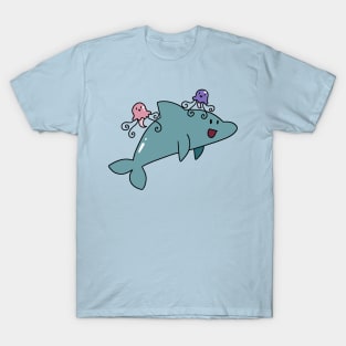 Dolphin with Jellyfish Friends T-Shirt